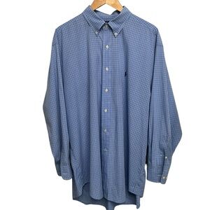 RALPH LAUREN Yarmouth Cotton Long Sleeve‎ Button Down Collar Shirt Men's Size 17